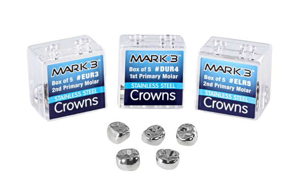 MARK3 Stainless Steel Crowns 2nd Primary Molar E-UL-7 5/bx.