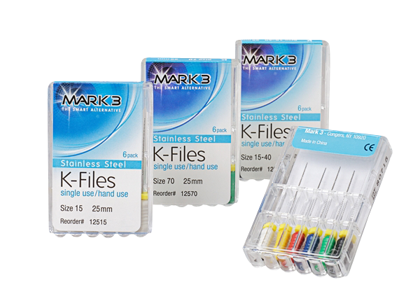 MARK3 K-Files 25mm #40 6/pk.