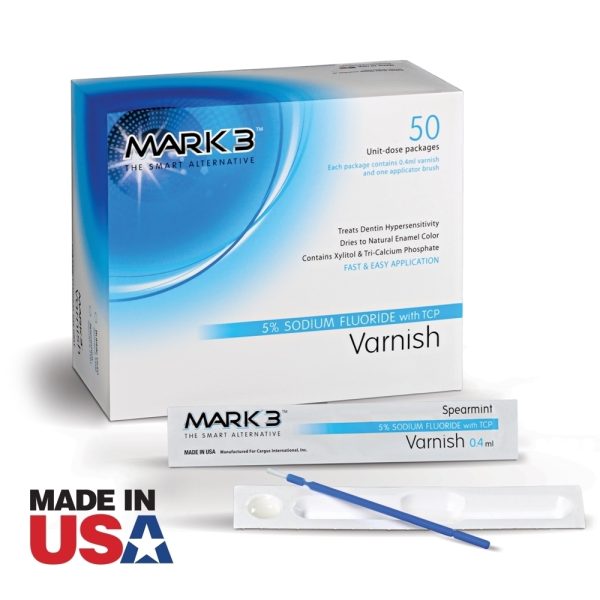 MARK3 5% Sodium Fluoride Varnish with TCP Caramel Unidose 50/bx.