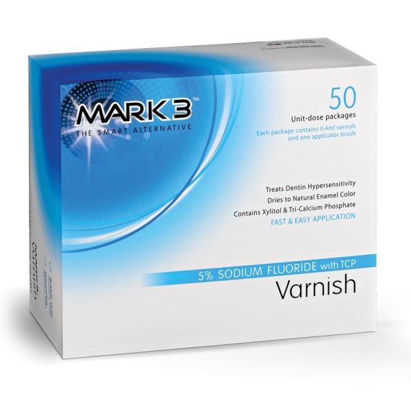 MARK3 5% Sodium Fluoride Varnish with TCP Spearmint  Unidose 50/bx.