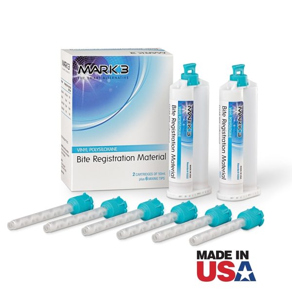 MARK3 Bite Registration Clear Bite Fast Set 2/bx. + 6 Mixing Tips