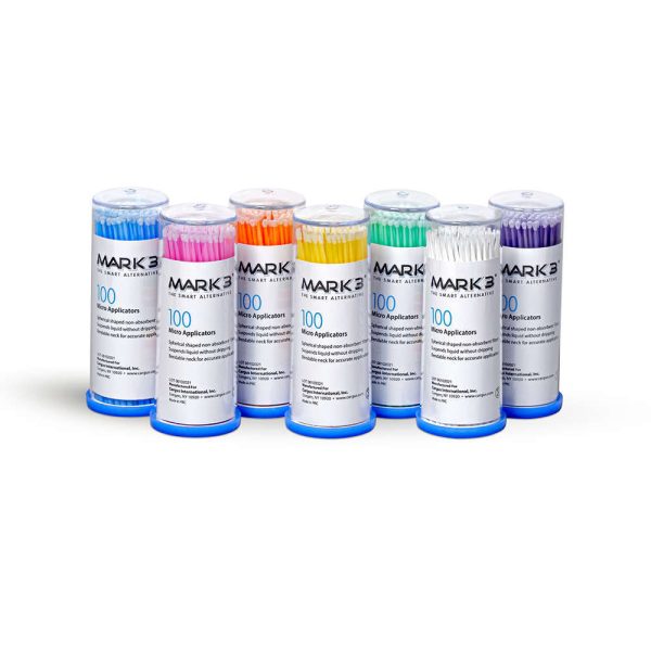 MARK3 Disposable Micro Applicators Regular Assorted Colors (Blue,Green,Orange,Purple) 400/bx*