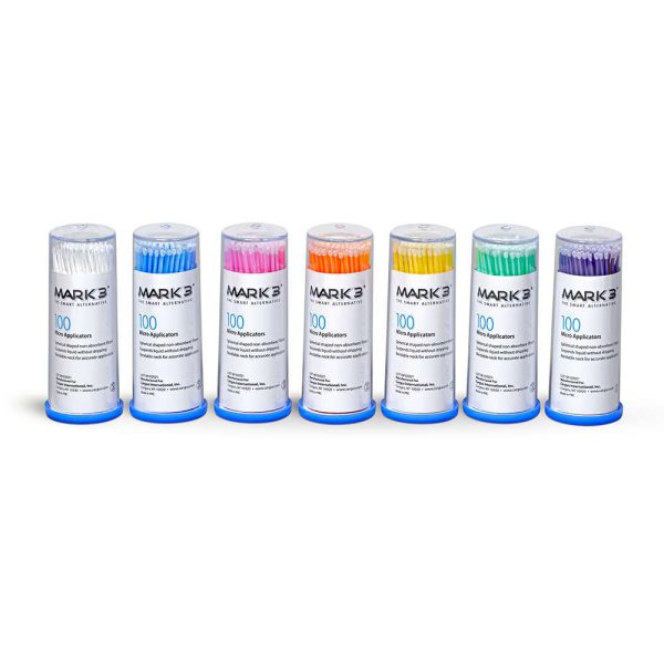 MARK3 Disposable Micro Applicators Fine Assorted  Colors (Yellow, Pink) 400/bx.*