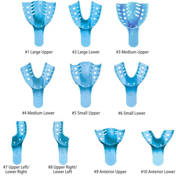 MARK3 Disposable Impression Trays Blue #1 Upper Large 12/pk.