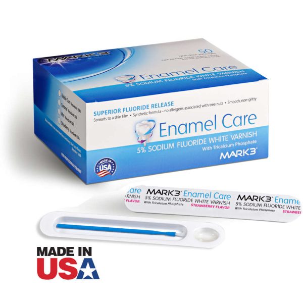 MARK3 Enamel Care 5% Sodium Fluoride Varnish Bubble Gum w/TCP 50/bx.