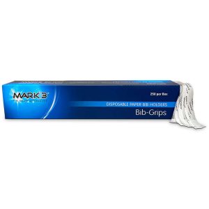 MARK3 Bib-Grips Disposable Paper Bib Holders 250/bx.*