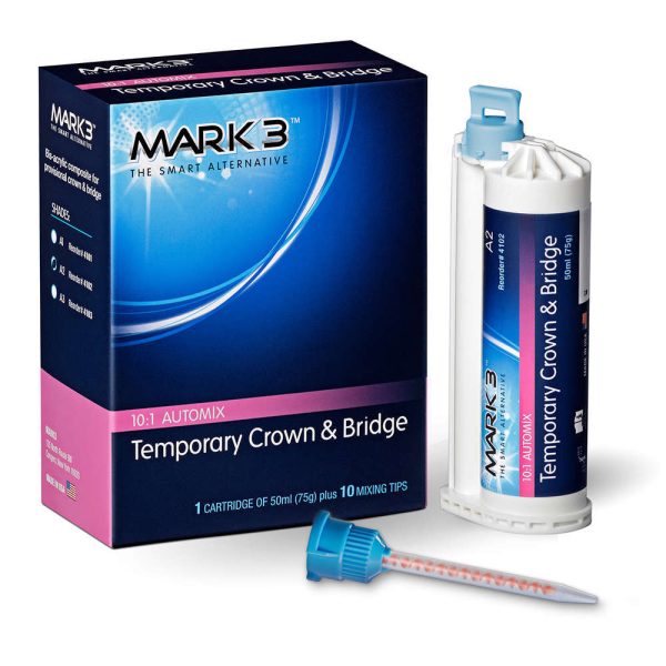 MARK3 Temporary Crown & Bridge A2 10:1  50ml. Cartridge (75gm.) & 10 Tips