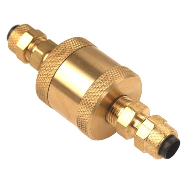 Beaverstate Dental Air and water filter with 1/4” poly x 1/8” MPT # 119-020